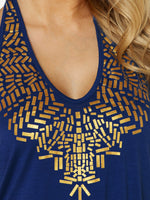 Custom Ladies Black V Neck Top