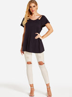 OEM ODM Womens Navy T-Shirts