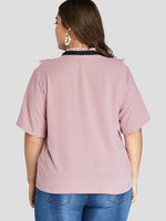 NEW FEELING Womens Pastel Plus Size Tops