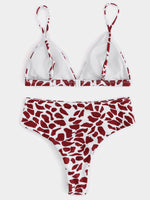 Custom Ladies V-Neck Bikinis Set