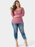 OEM ODM Womens Long Sleeve Plus Size Tops