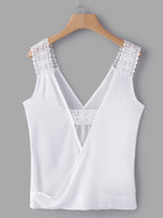 NEW FEELING Womens White Blouses