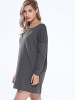 ODM Ladies Long Sleeve Shirt Dress