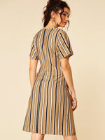 ODM Ladies Short Sleeve Midi Dresses