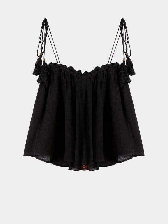 NEW FEELING Womens Black Camis