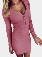 Custom Button Sweater Dress