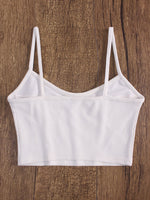 NEW FEELING Womens White Camis