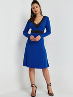 Custom Blue And White Cocktail Dress