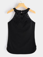 NEW FEELING Womens Black Camis