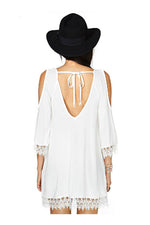 NEW FEELING Womens White Casual Dresses