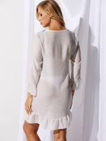 NEW FEELING Womens White Cover-Ups