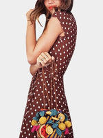 NEW FEELING Womens Brown V-Neck Dresses