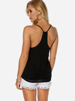 NEW FEELING Womens Black Camis
