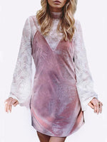 OEM Ladies Pink V-Neck Dresses