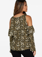 NEW FEELING Womens Leopard T-Shirts