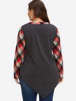 NEW FEELING Womens Grey Plus Size Tops