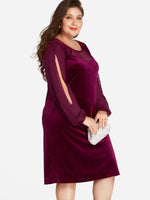 ODM Ladies Long Sleeve Plus Size Dress