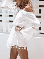 OEM Ladies White Mini Dresses