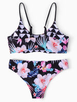 NEW FEELING Womens Floral Bikinis