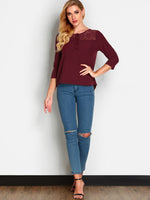 OEM ODM Womens 3/4 Sleeve T-Shirts