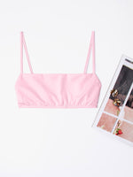 Wholesale Square Neck Plain Bikini Top