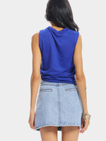 NEW FEELING Womens Blue T-Shirts