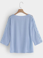 NEW FEELING Womens Sky Blue T-Shirts