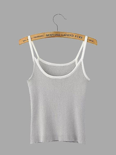 Wholesale Round Neck Plain Sleeveless Gray Camis