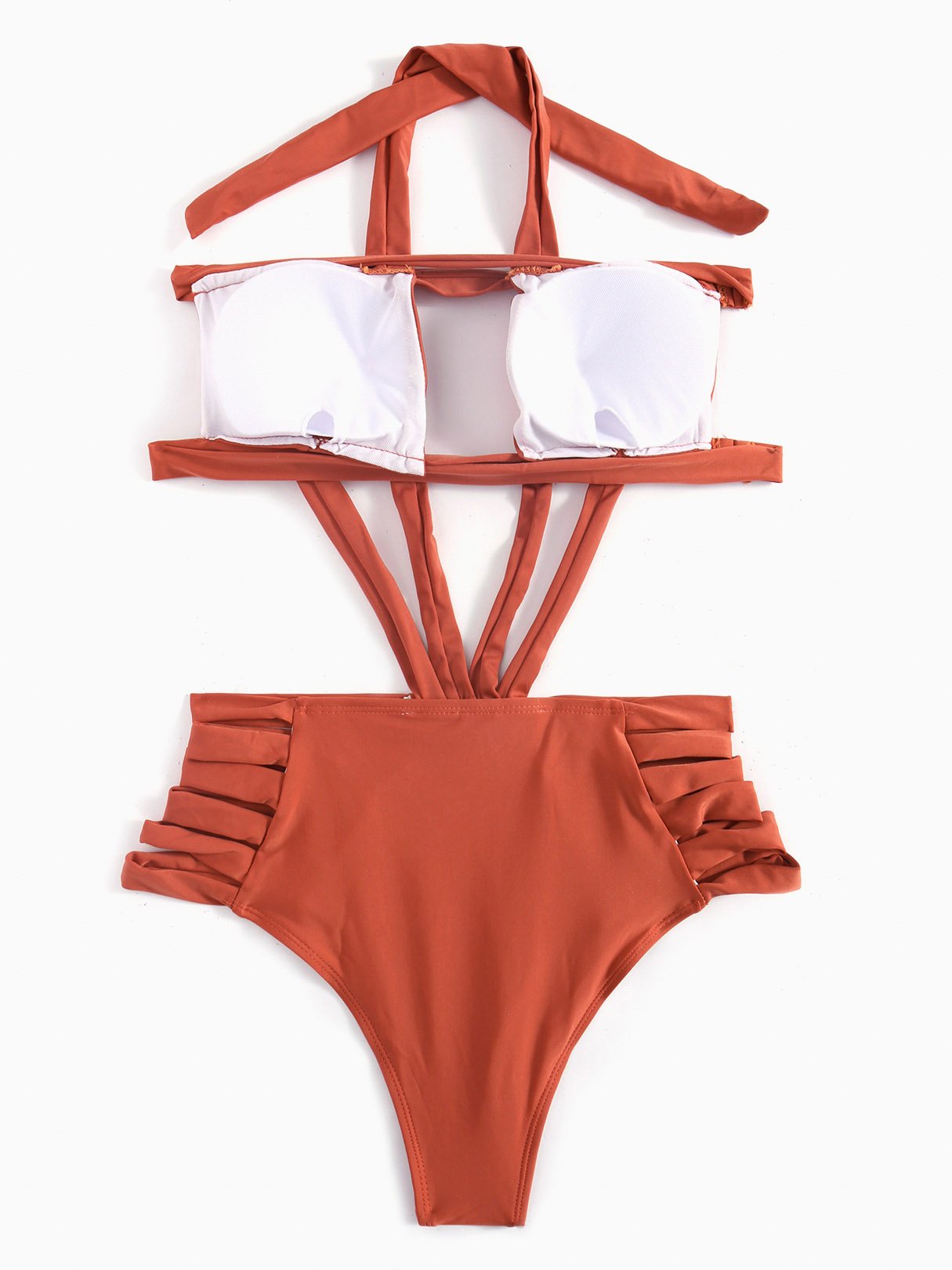 NEW FEELING Womens Brown One-Pieces