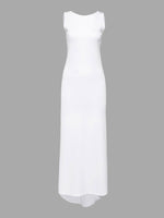 Wholesale White Backless Maxi Dress