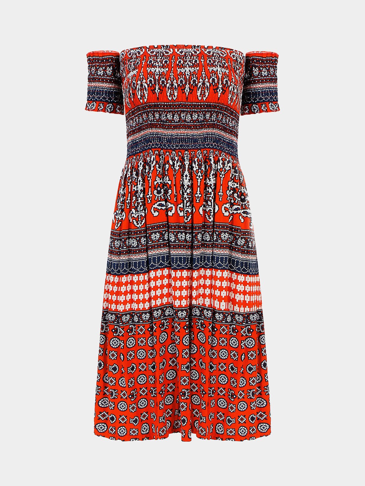 Wholesale Off The Shoulder Floral Print Dresses