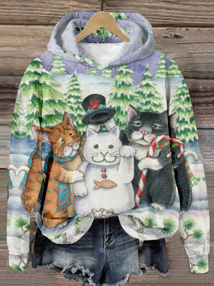 Casual Long Sleeve Hoodie Ethnic Loose Regular Sweatshirt