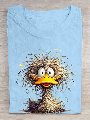 Loose Short Sleeve Crew Neck Animal Casual Regular T-Shirt