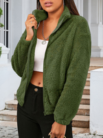 Casual Long Sleeve Cat Loose Regular Jacket