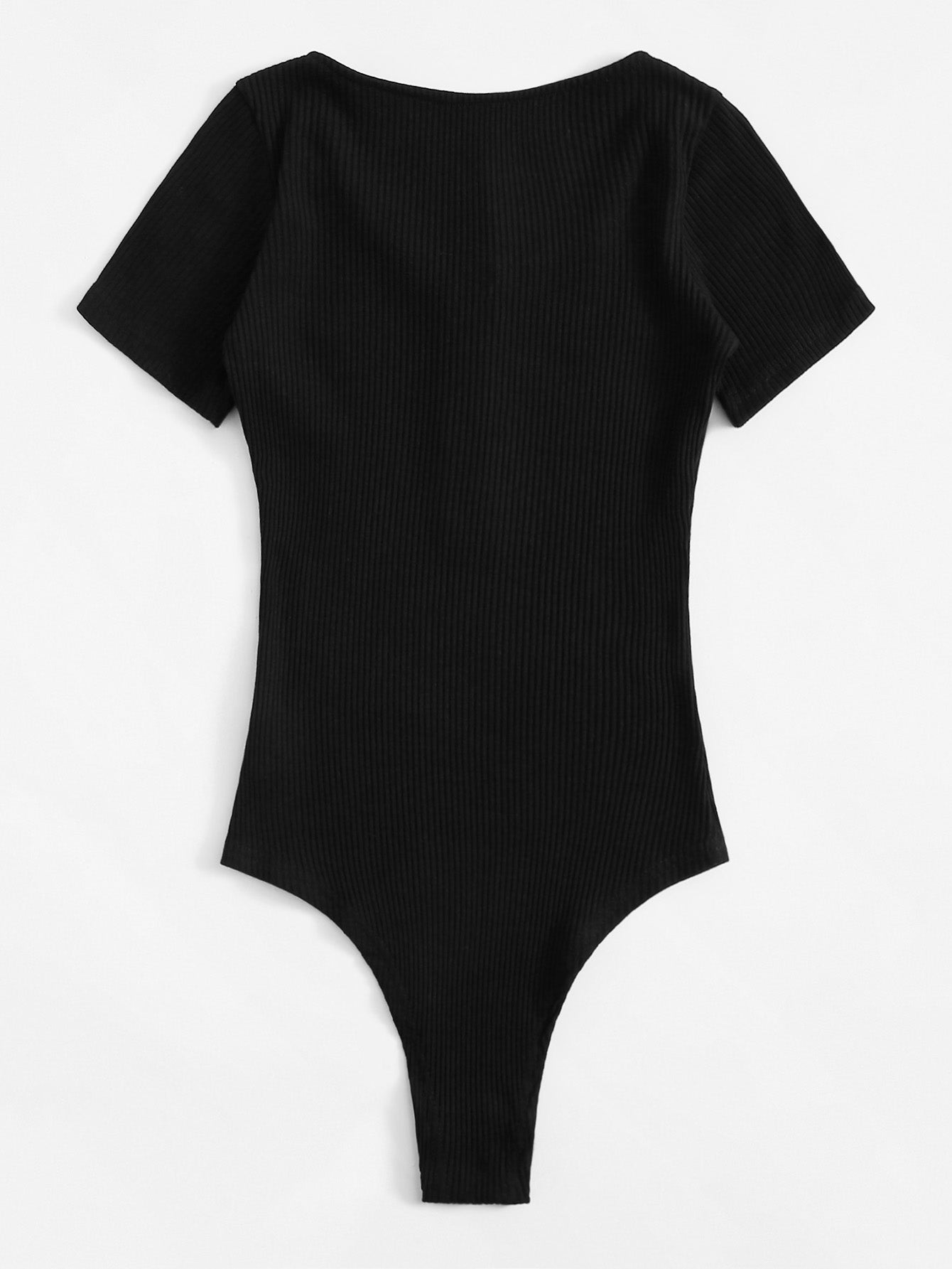 Solid Ring Detail Bodysuit