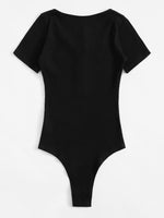 Solid Ring Detail Bodysuit