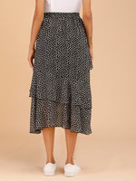 Splodge Print Tiered Layer Skirt