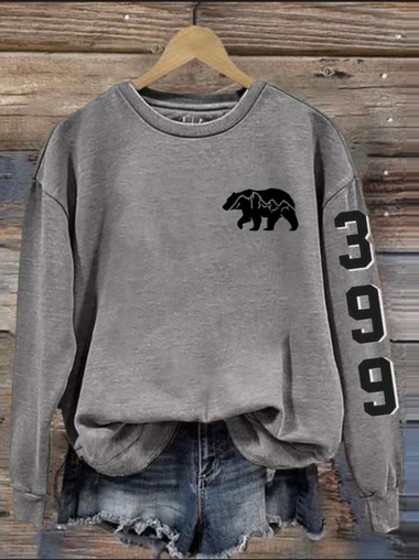 Casual Long Sleeve Hoodie Text Letters Regular Hoodie