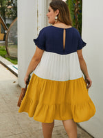 Plus Cut And Sew Smock Dress