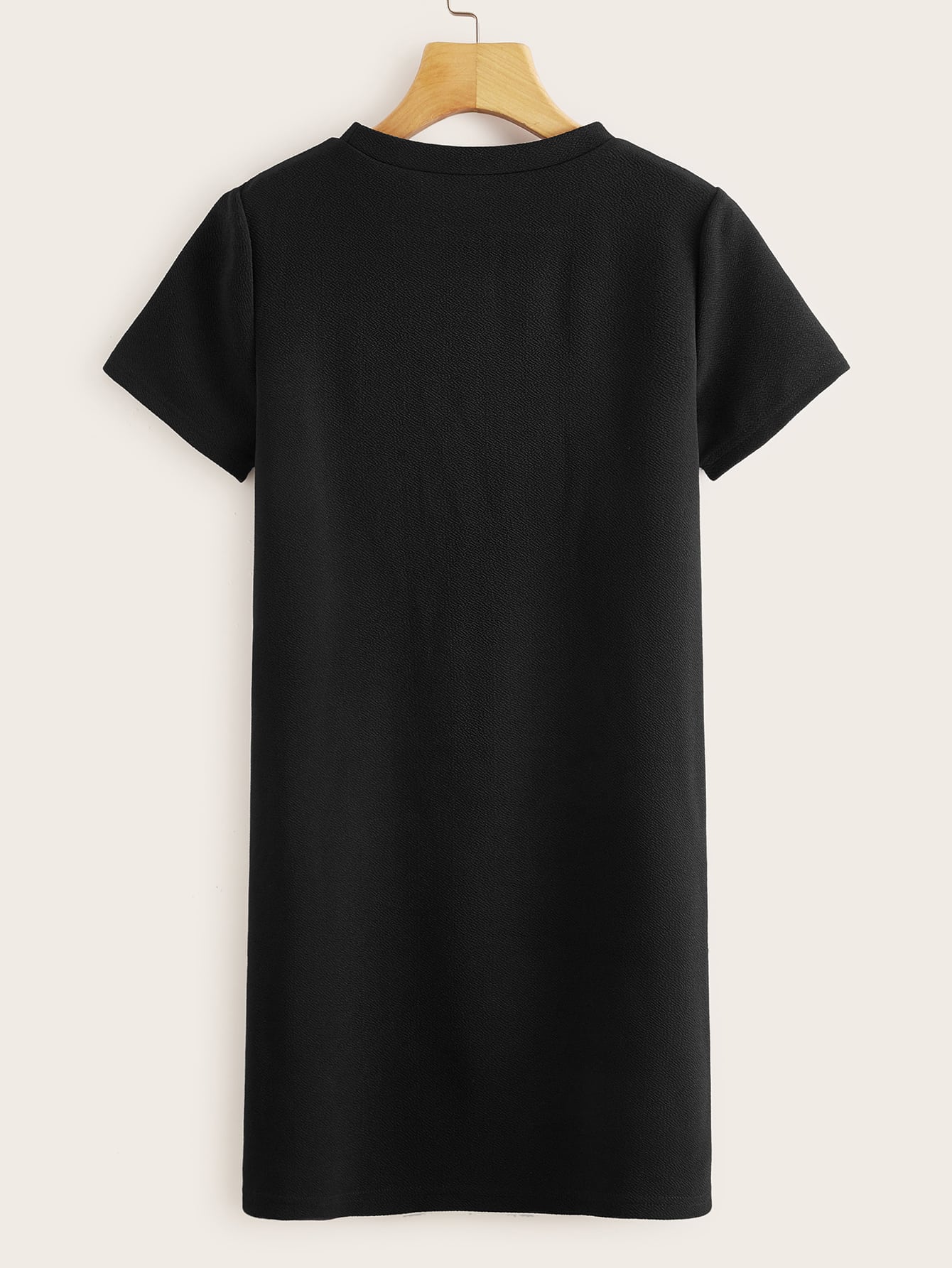 Snakeskin Print Colorblock Tee Dress