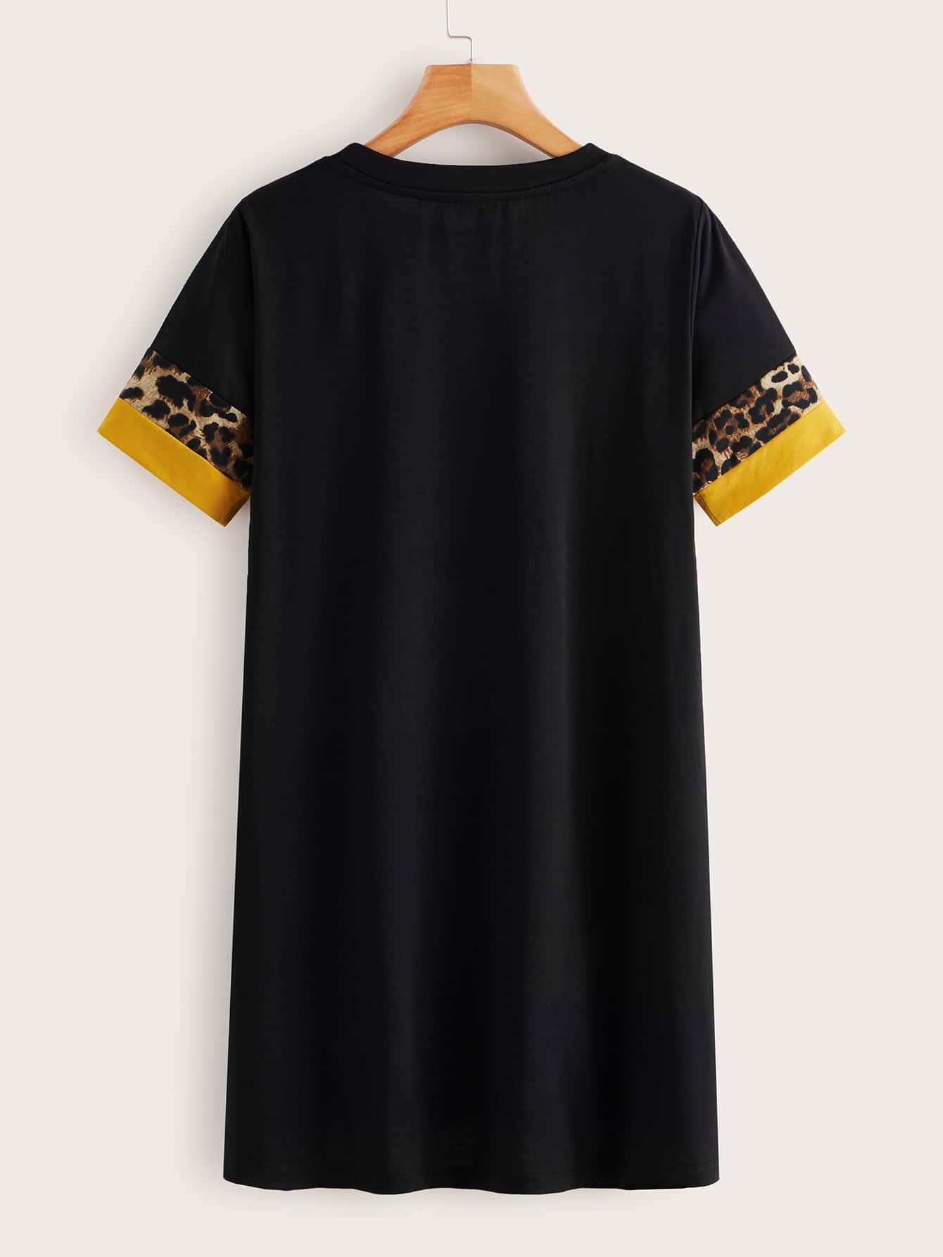 Color Block Leopard Dress
