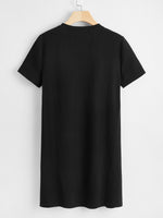 Letter Graphic Tee Dress