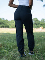 Zipper Fly Flap Pocket Tapered Pants