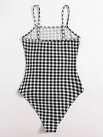 Gingham Slip Bodysuit