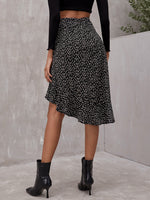 Ruffle Asymmetrical Wrap Skirt
