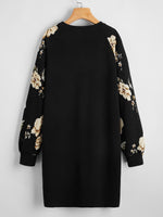 Floral Raglan Sleeve Dress