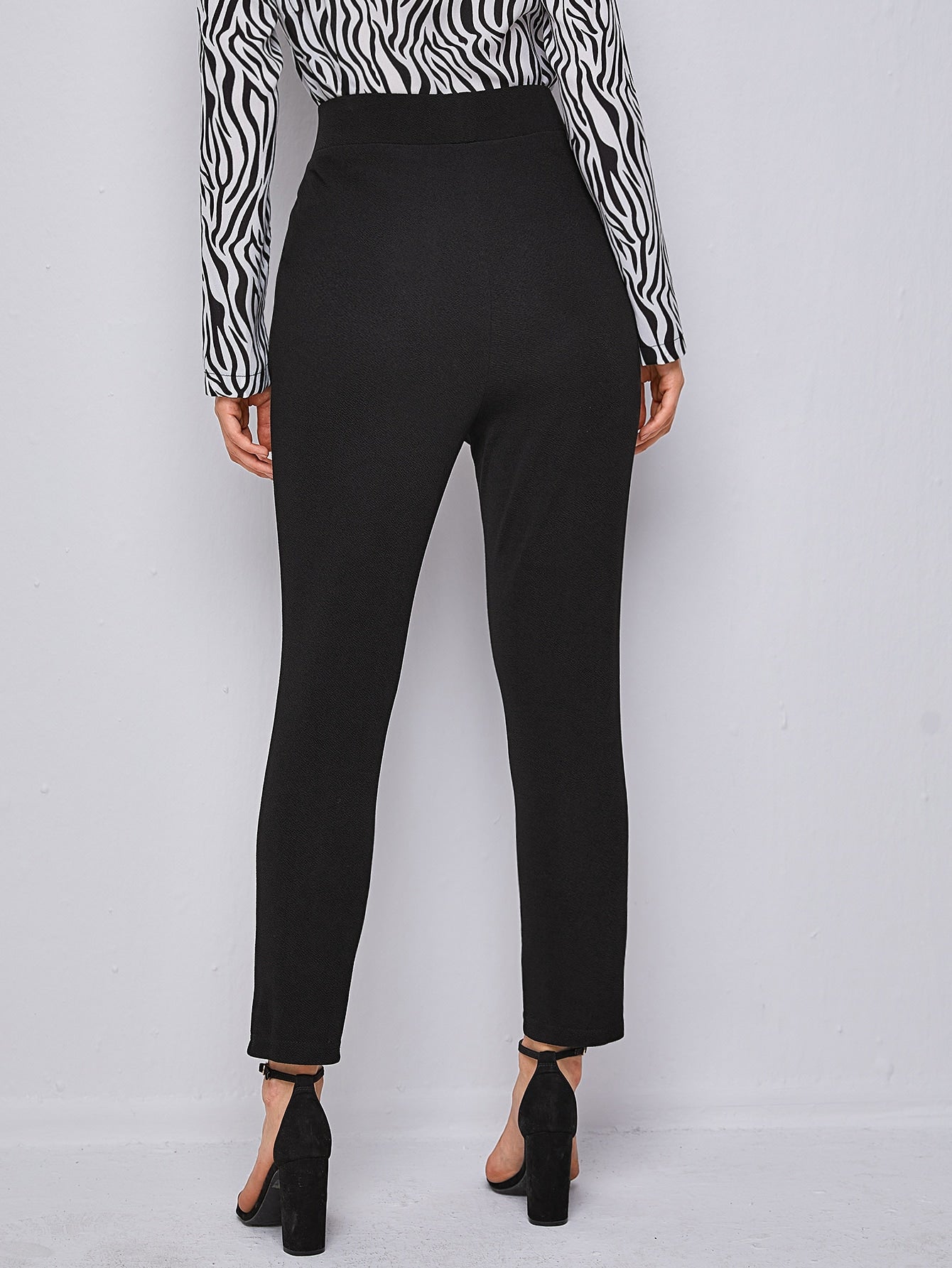 Slant Pocket Crop Tailored Pants