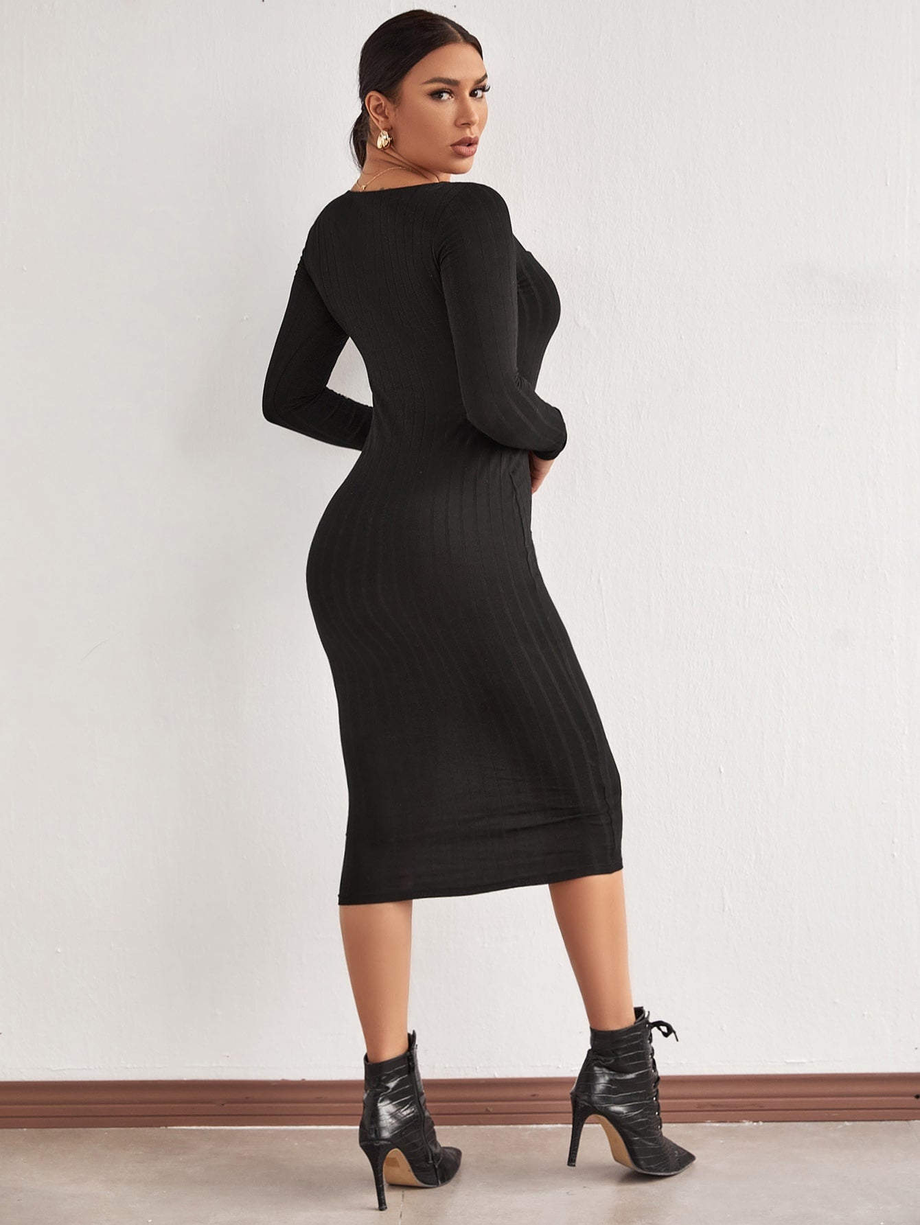 Square Neck Bodycon Dress