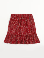 Wrap Tie Side Allover Heart Skirt