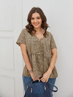 Plus Allover Print Tunic Blouse